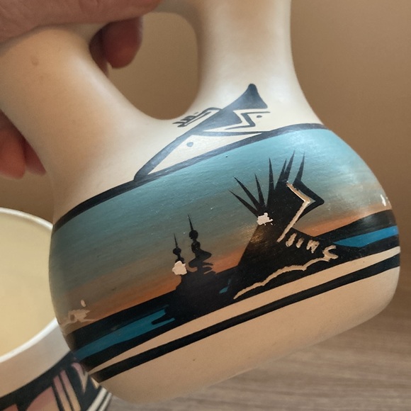 Two Navajo display bowl vase R jones M Kanuho - Picture 11 of 16